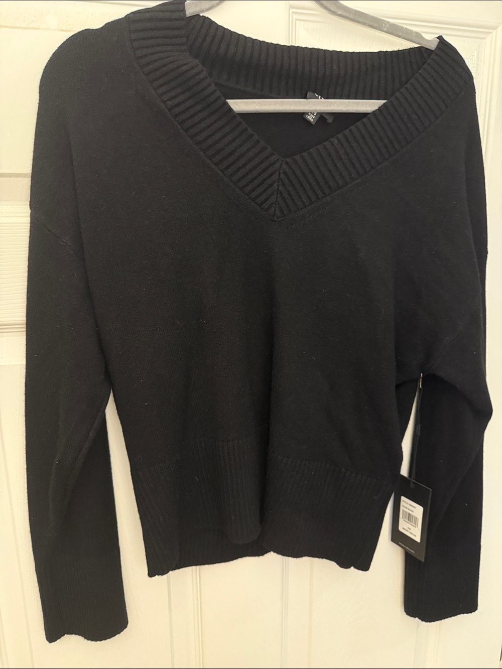 Cyrus Black V-Neck Knit Pullover
